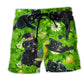 Green Black Cat Love – Beach Short