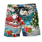 Santa Pontoon Holiday Fun Art – Beach Short