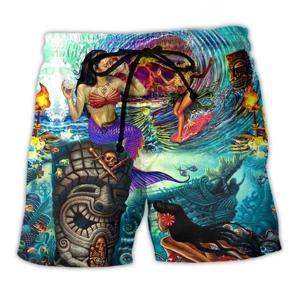 Tiki Summer Vibes You Had Me At Aloha Art – Beach Short