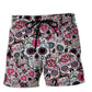 Colorful Sugar Skull Creative Mix – Beach Short