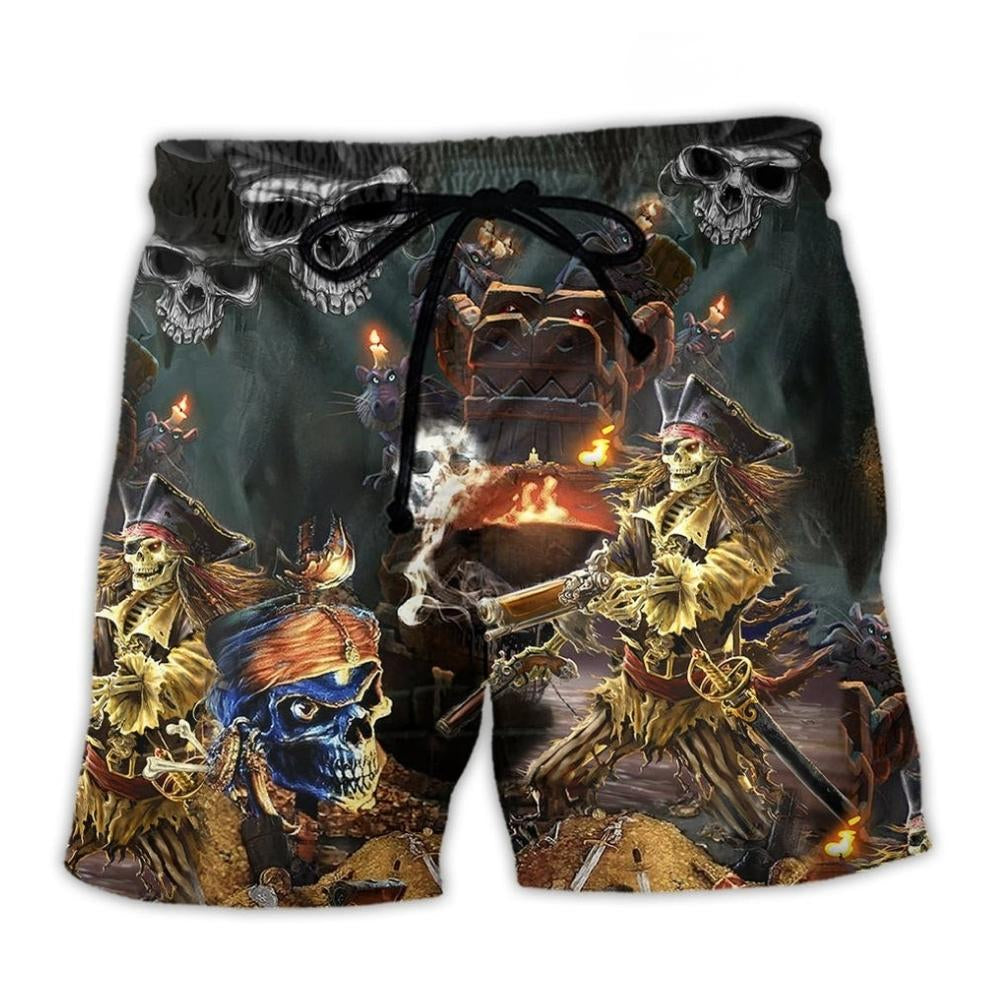 Skull Chasing Booty Fun Life - Beach Short