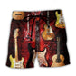 Abstract Halloween Guitar Dark Art – Beach Short