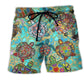 Turtle Swimming Ocean Love – Beach Short