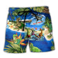 Green Dinosaur Beach Love – Beach Short