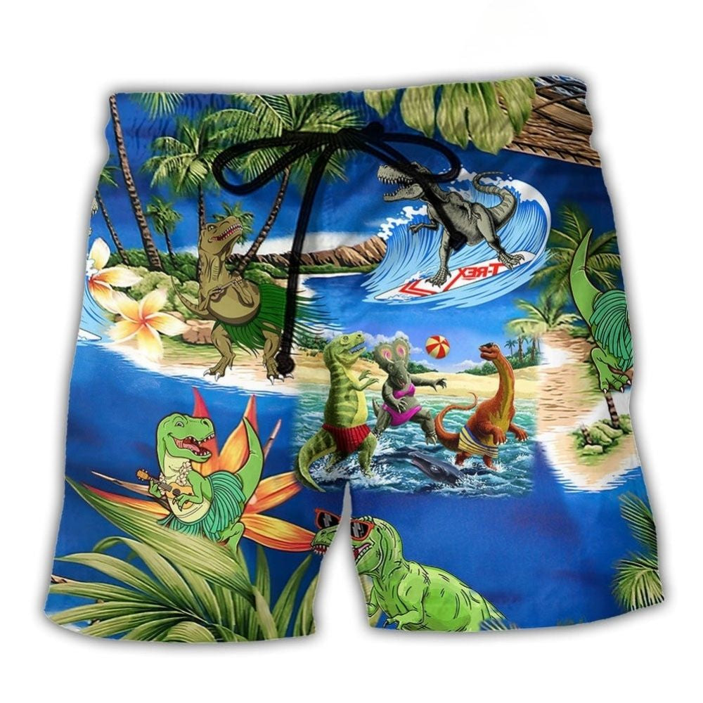 Green Dinosaur Beach Love – Beach Short