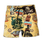 Wine And Skull Cool Style - Beach Short
