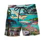 Airplane Hawaii Flight Love - Beach Short
