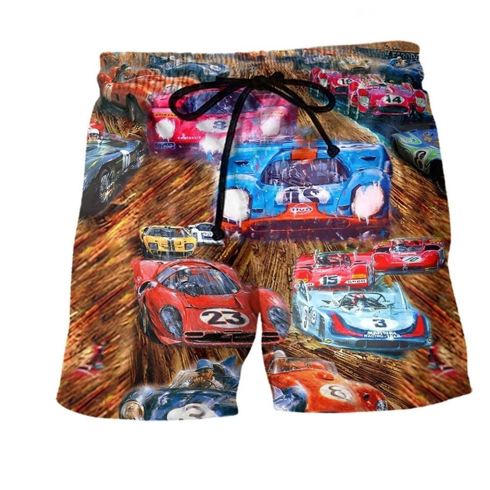Car Racing Fast And Furious Style - Beach Short
