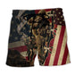 Veteran Proud Memories America Flag - Beach Short