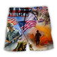 USA Veteran Proud Honor Art – Beach Short