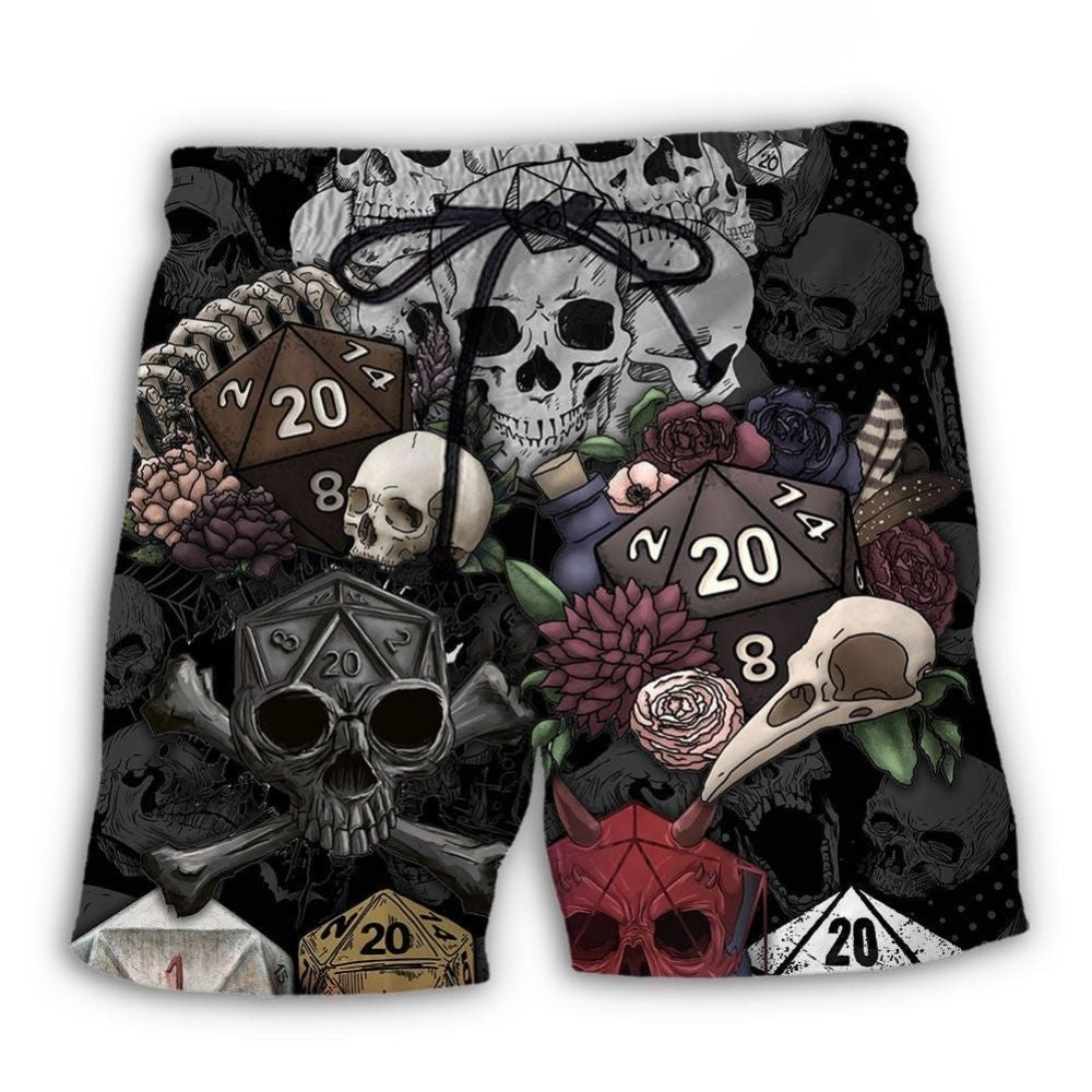 Skull Dice Dark Fantasy – Beach Short
