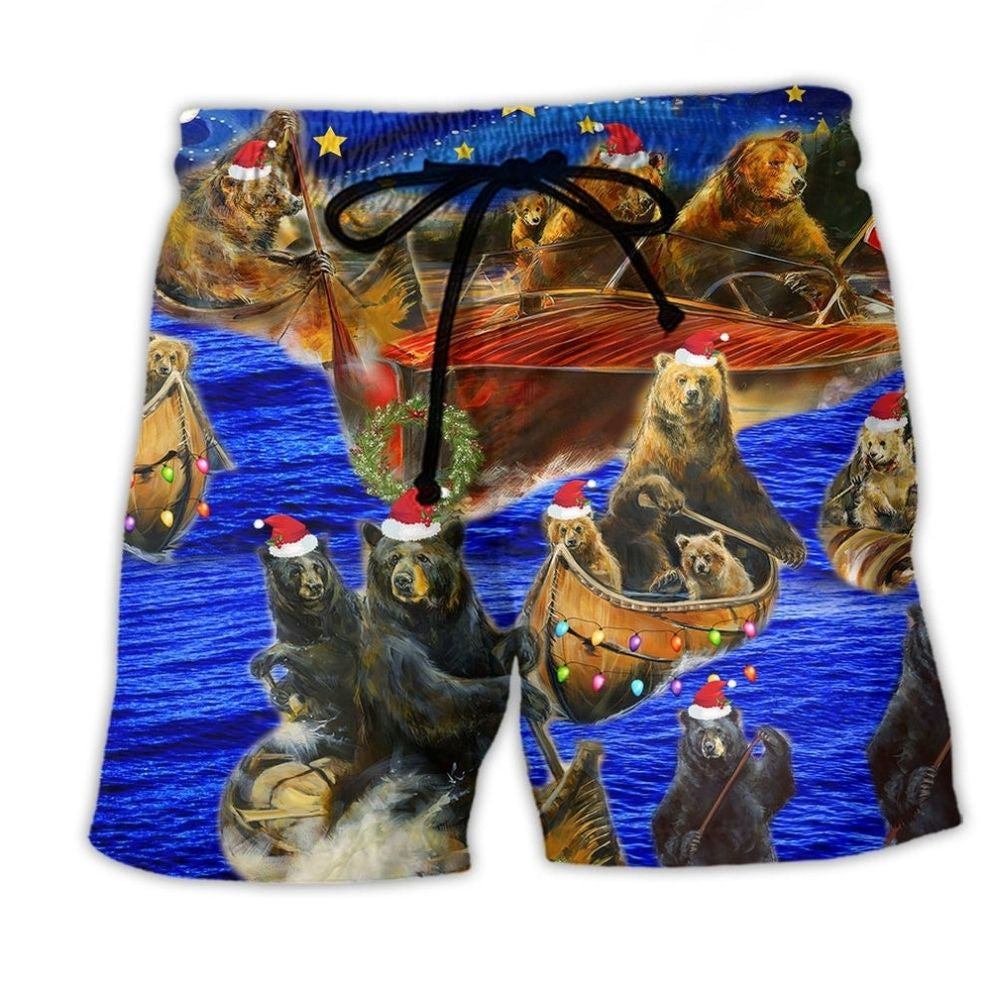 Holiday Bear Boat Fun Art – Beach Short