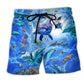 Dolphin Spirit Animal Blue - Beach Short