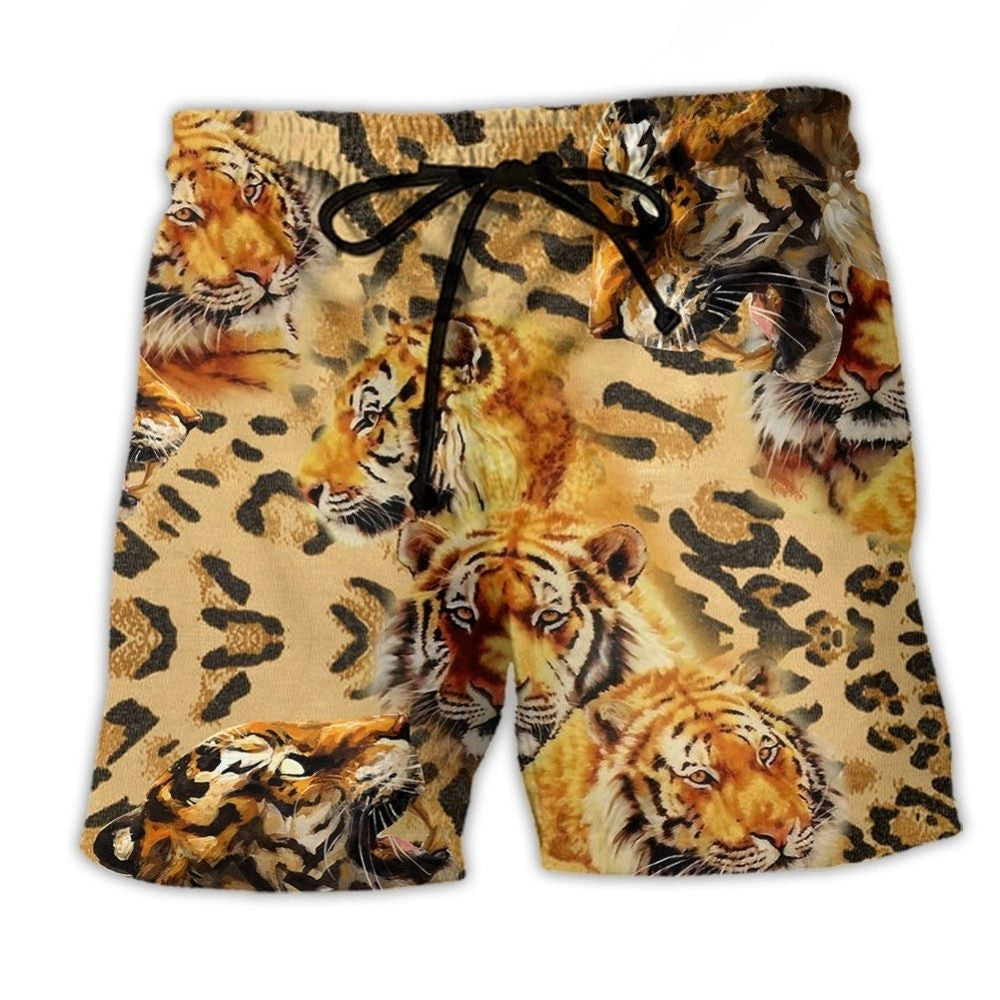Cool Tiger Energy Bold Wildlife Art – Beach Short