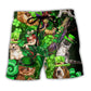 Irish Cat Girl Green Festival – Beach Short