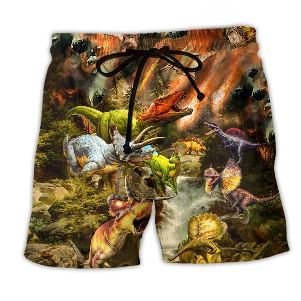 Dinosaur Battle Fire Fantasy – Beach Short