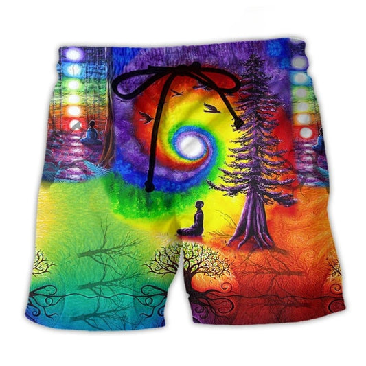 Yoga Meditation Inner Universe - Beach Short