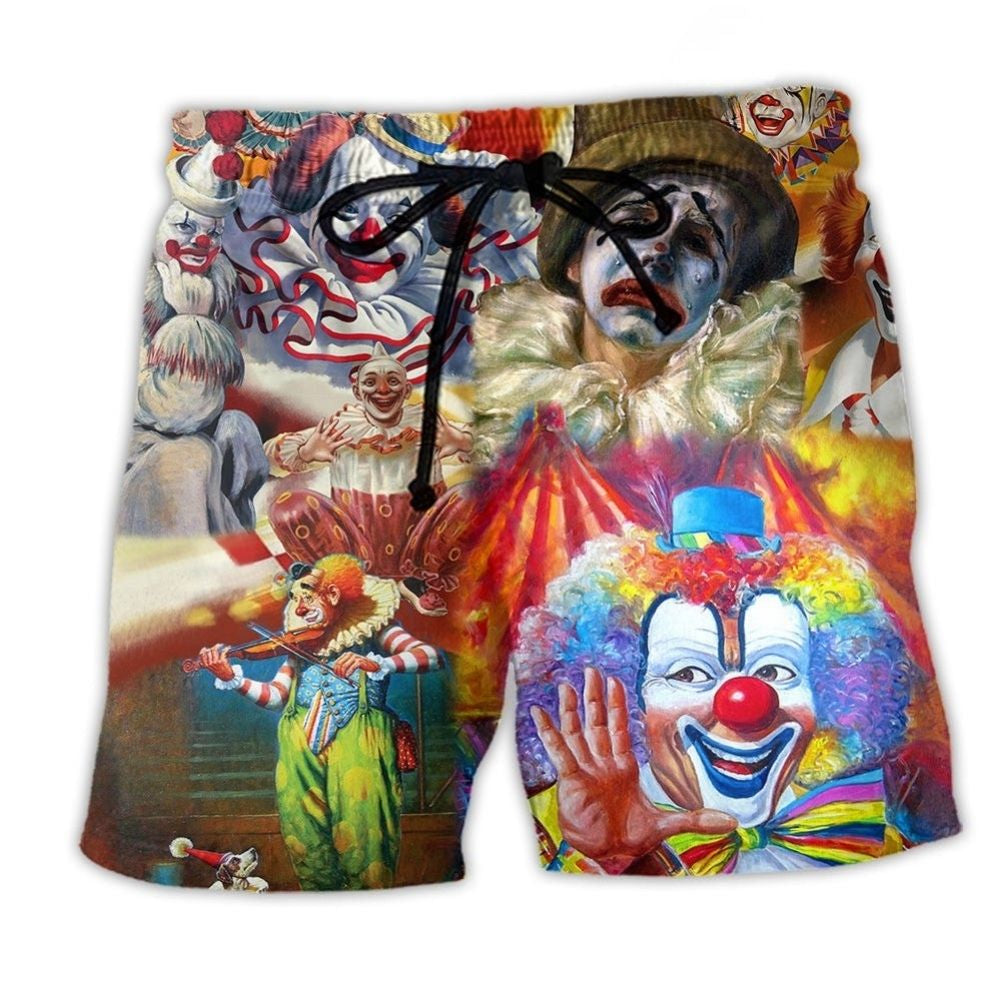 Clown Happy Fun Faces - Beach Short