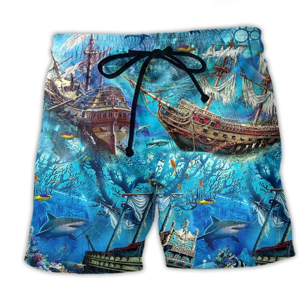 Sunken Ship Ocean Treasure – Beach Short