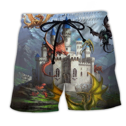 Dragon Love Life Cloud Sky - Beach Short