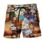 Coffee Pleasure Retro Lifestyle – Beach Short