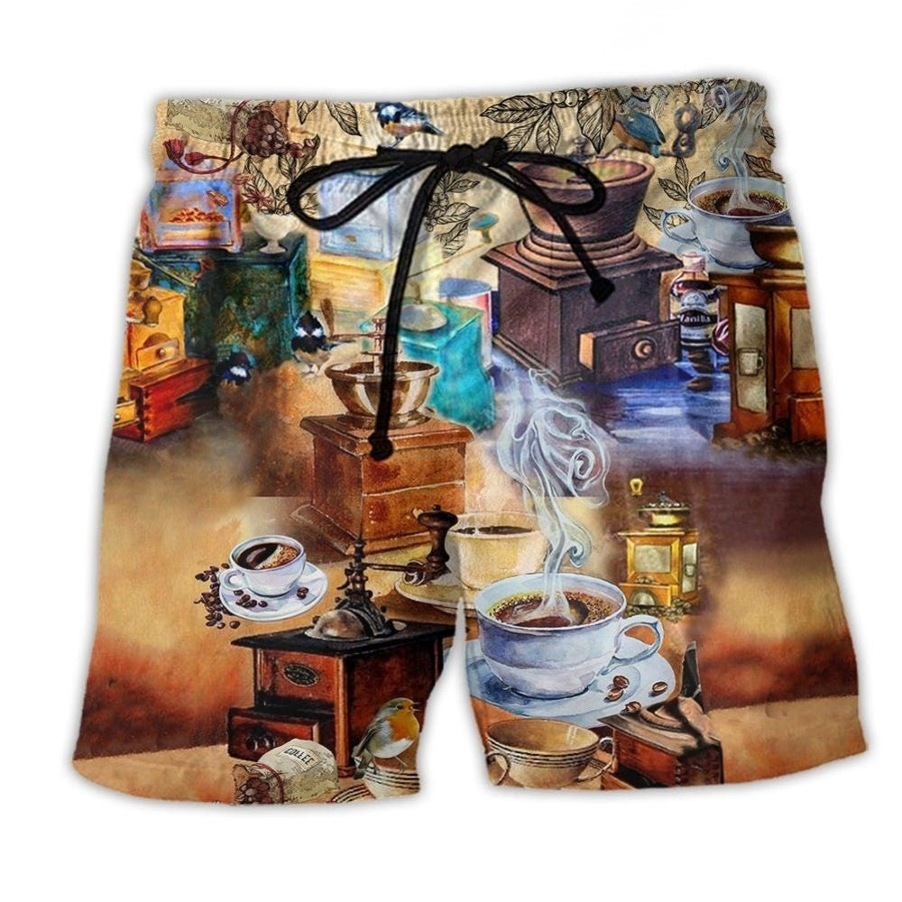 Coffee Pleasure Retro Lifestyle – Beach Short
