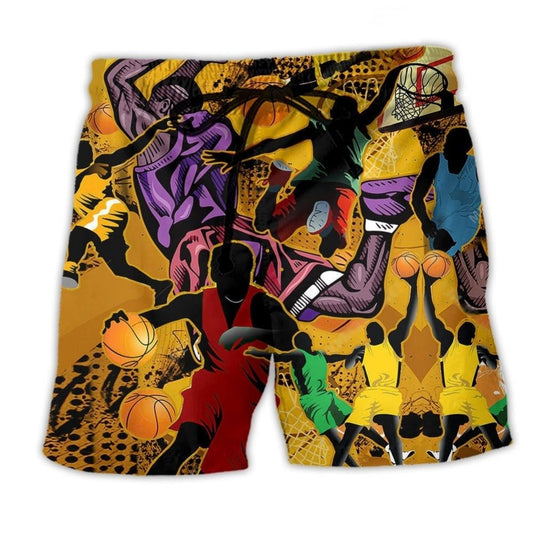 Basketball Life Color Art – Beach Short