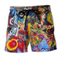 Native Pow Wow Dance Colorful Art – Beach Short