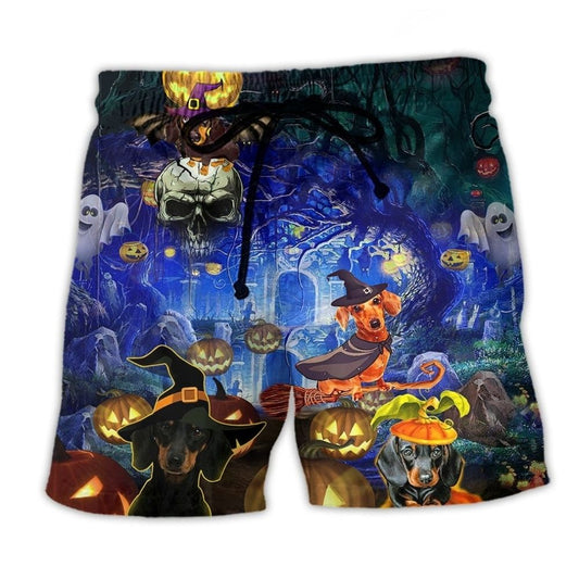 Halloween Dogs Fun Style - Beach Short