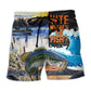 We’re Going Fishing Fun Quote – Beach Short
