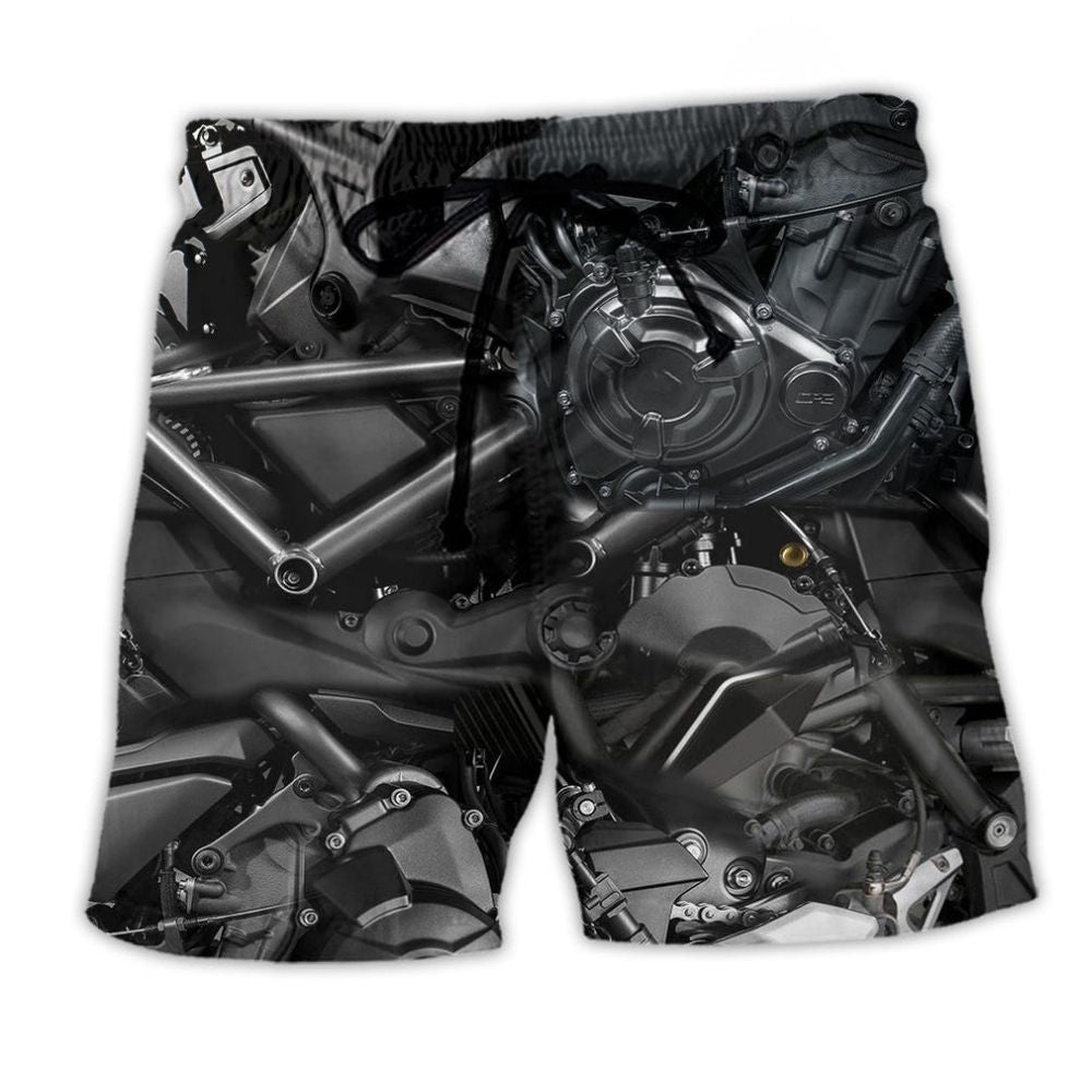 Motorcycle Live To Ride Freedom Art – Beach Short