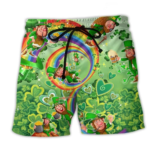Irish Luck Believe In Good Fortune Green - Beach Short