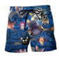 Cute Night Bats Art – Beach Short
