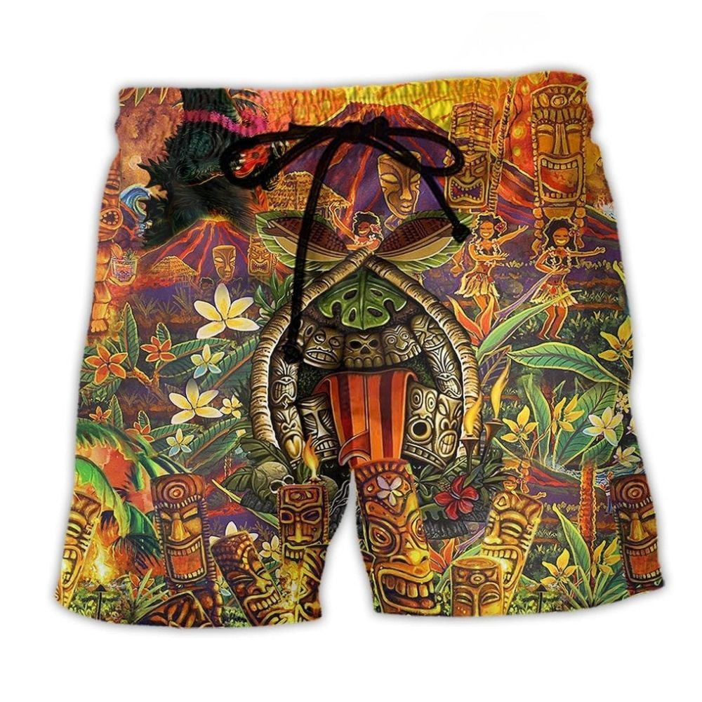 Tiki Wakaka Funny Art – Beach Short