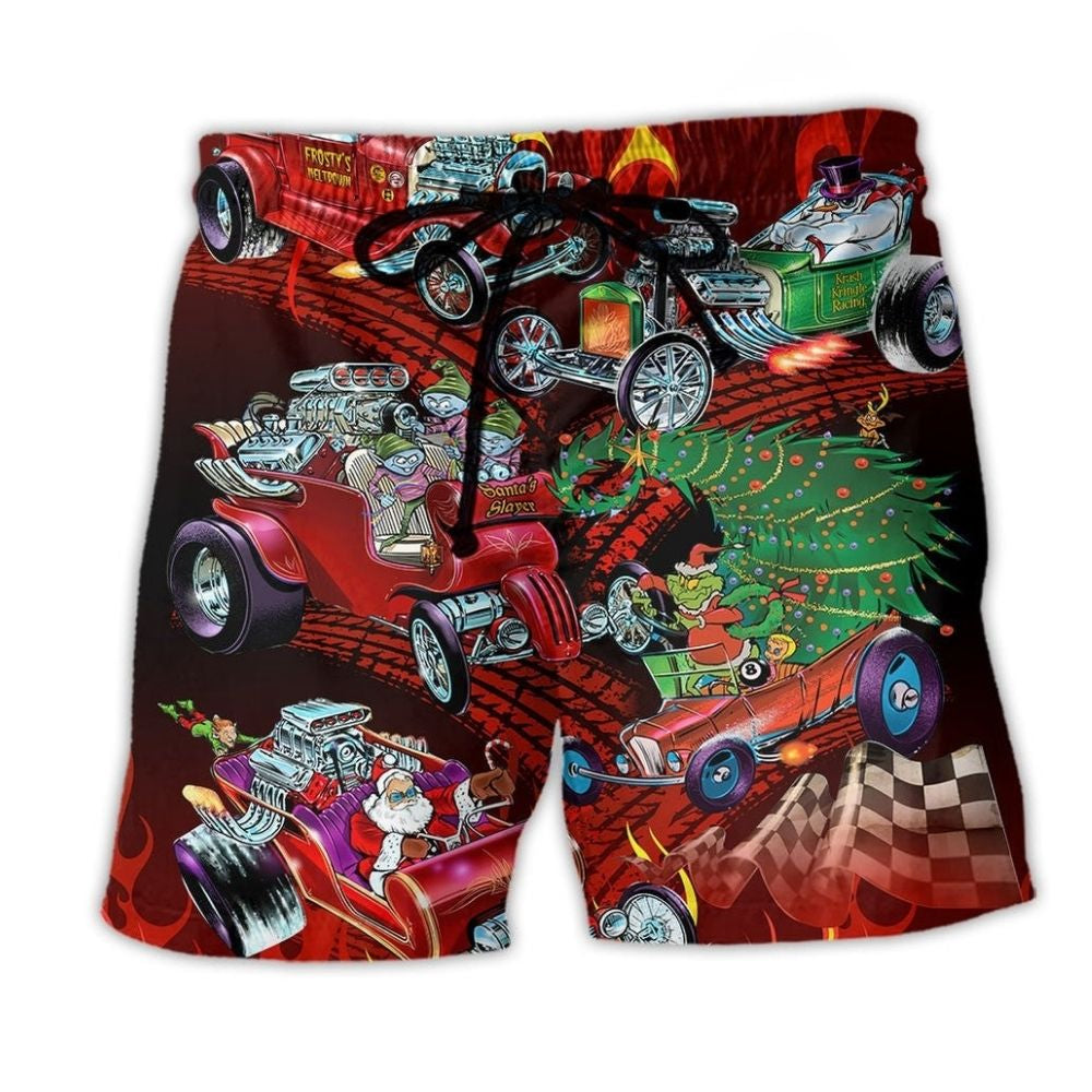 Merry Christmas Hot Rod Cool – Beach Short