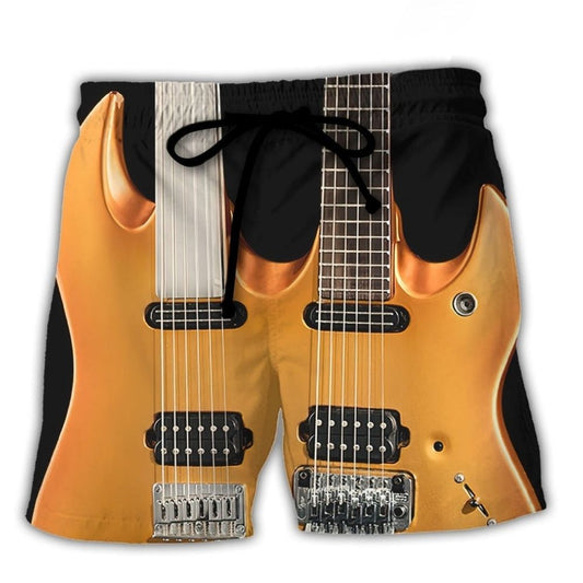 Double Electric Guitar Art – Beach Short