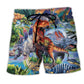 Amazing Dinosaur World Art – Beach Short