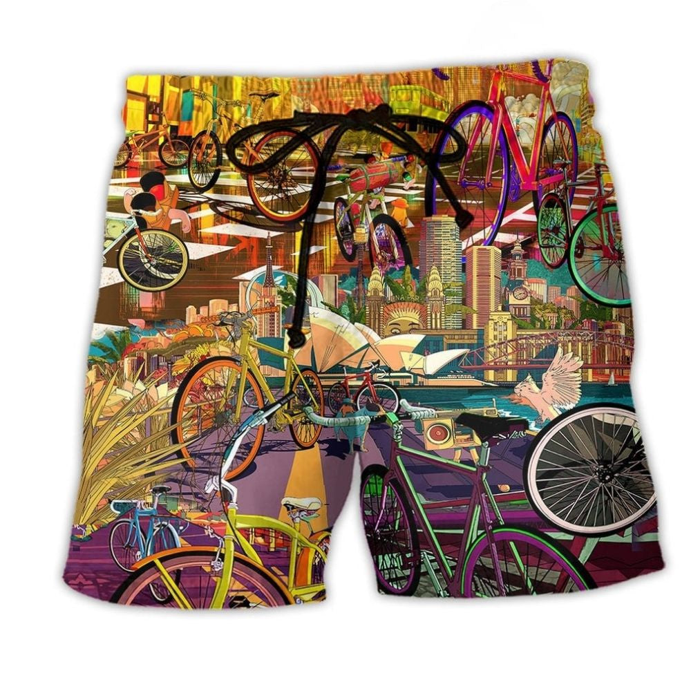 Bike Freedom Anywhere Art - Beach Short