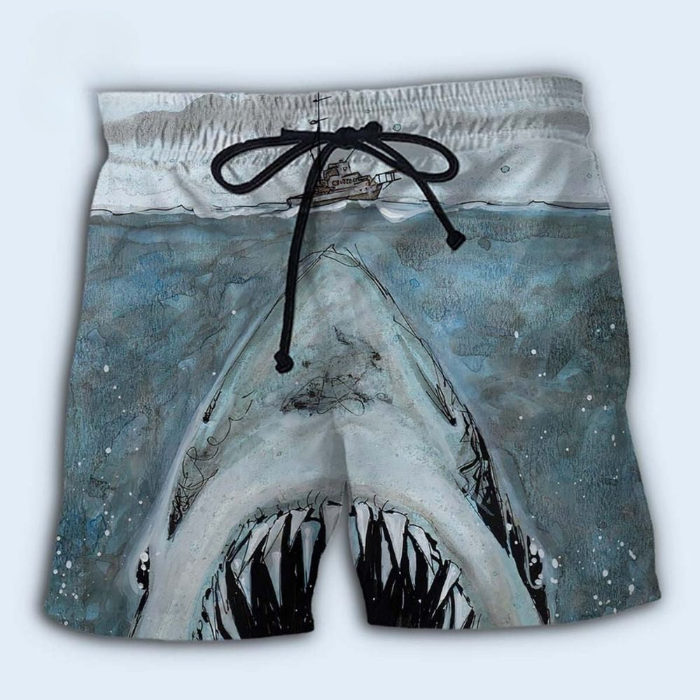 Shark Kiss You Fun Quote - Beach Short