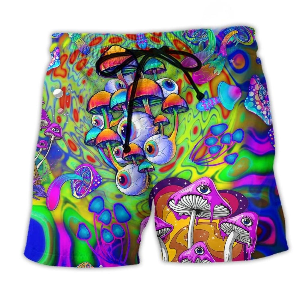 Hippie Mushroom Color Eyes – Beach Short