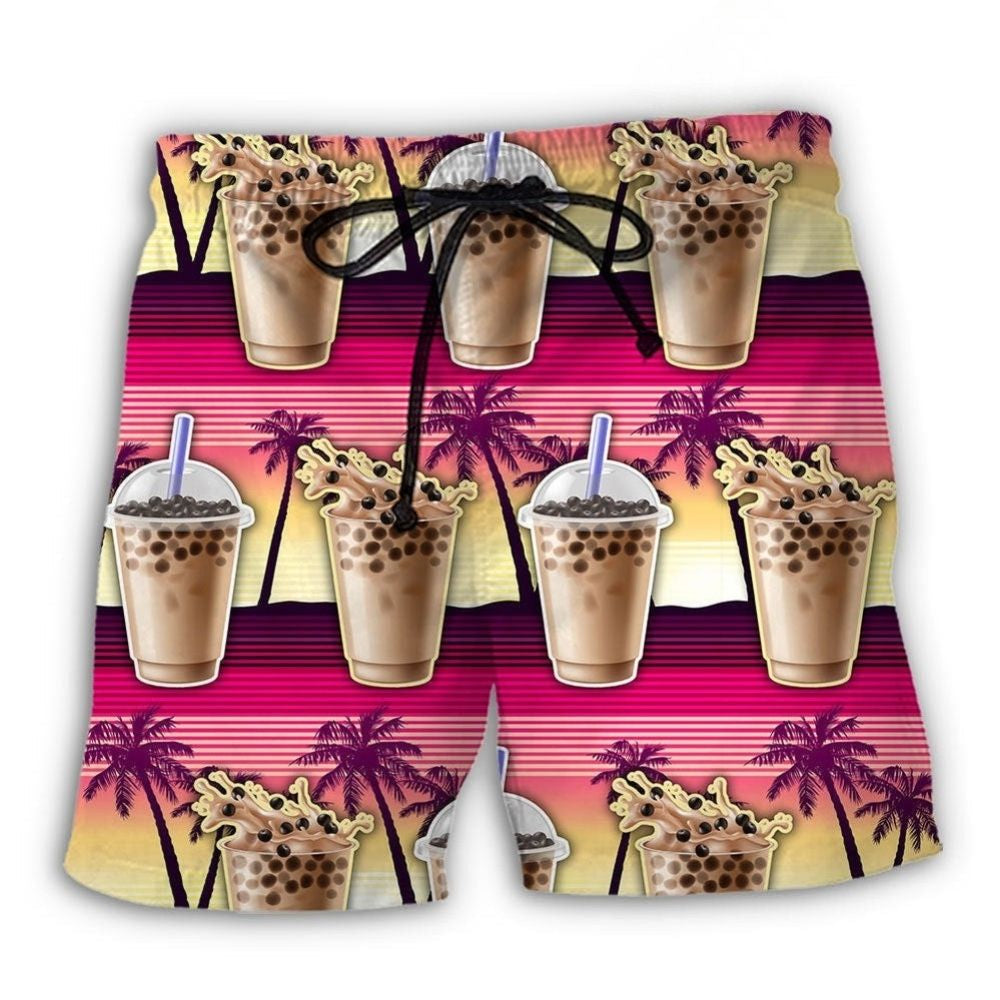 Boba Tea Summer Fun Drink Art – Beach Short