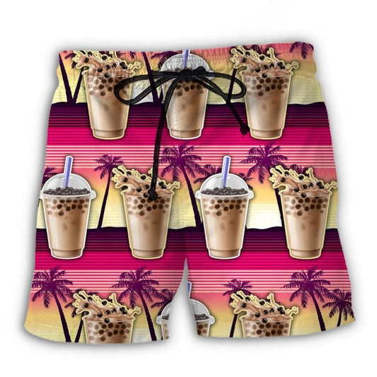 Boba Tea Summer Fun Drink Art – Beach Short