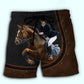 Dressage Horse Elegant Rider Style – Beach Short