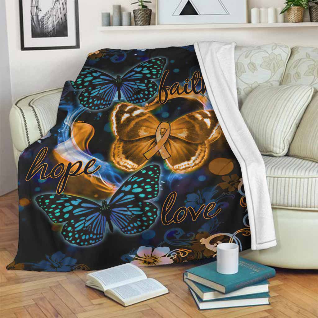 Multiple Sclerosis Awareness 50 x 60 Inch Flannel Blanket For Soft Bed Couch And Home Comfort
