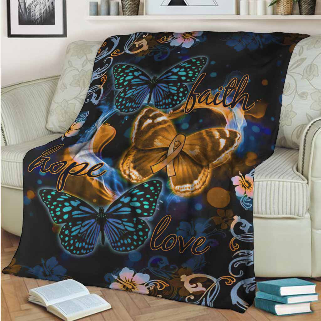 Multiple Sclerosis Awareness Flannel Blanket For Living Room And Bedroom Styling