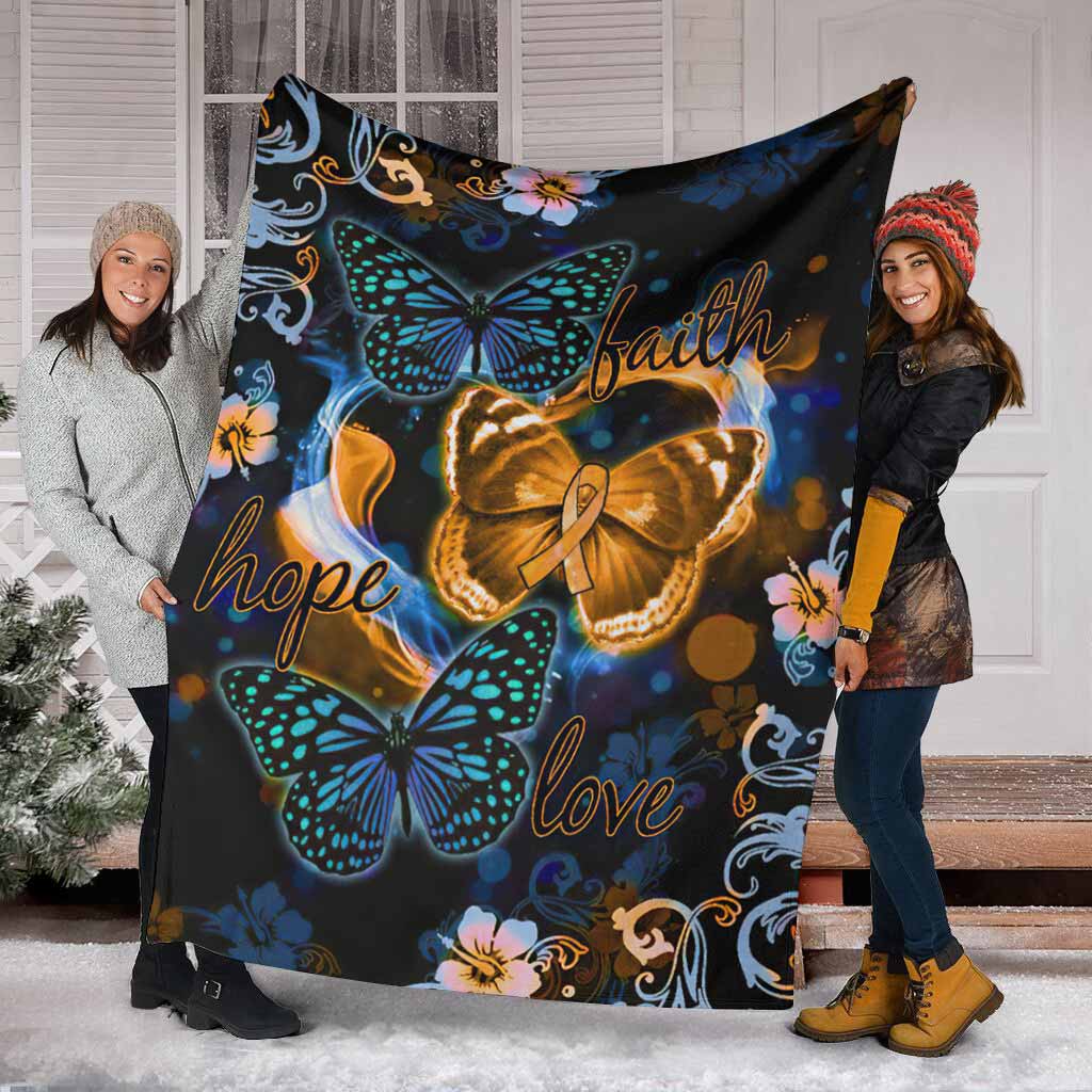 Multiple Sclerosis Awareness Flannel Blanket For Relaxing At Home And Travel