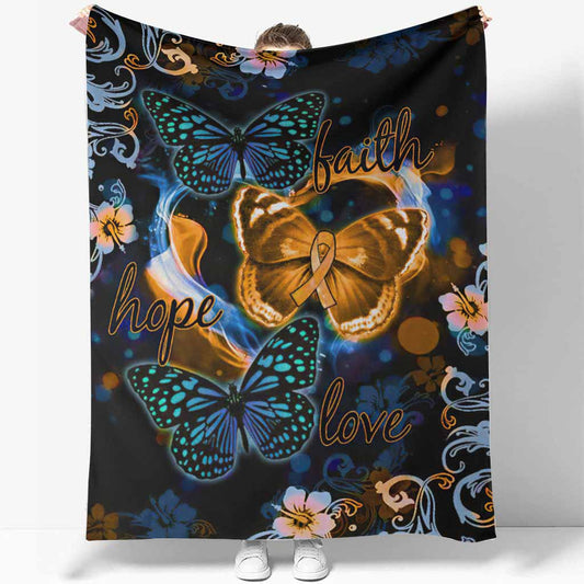 Multiple Sclerosis Awareness Flannel Blanket For Cozy Bedroom And Sofa Decor