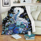 Dragon Blue And White Flannel Blanket For Relaxing At Home And Travel