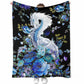 Dragon Blue And White Flannel Blanket For Cozy Bedroom And Sofa Decor
