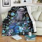 Dinosaur Next To The Flower Flannel Blanket For Living Room And Bedroom Styling